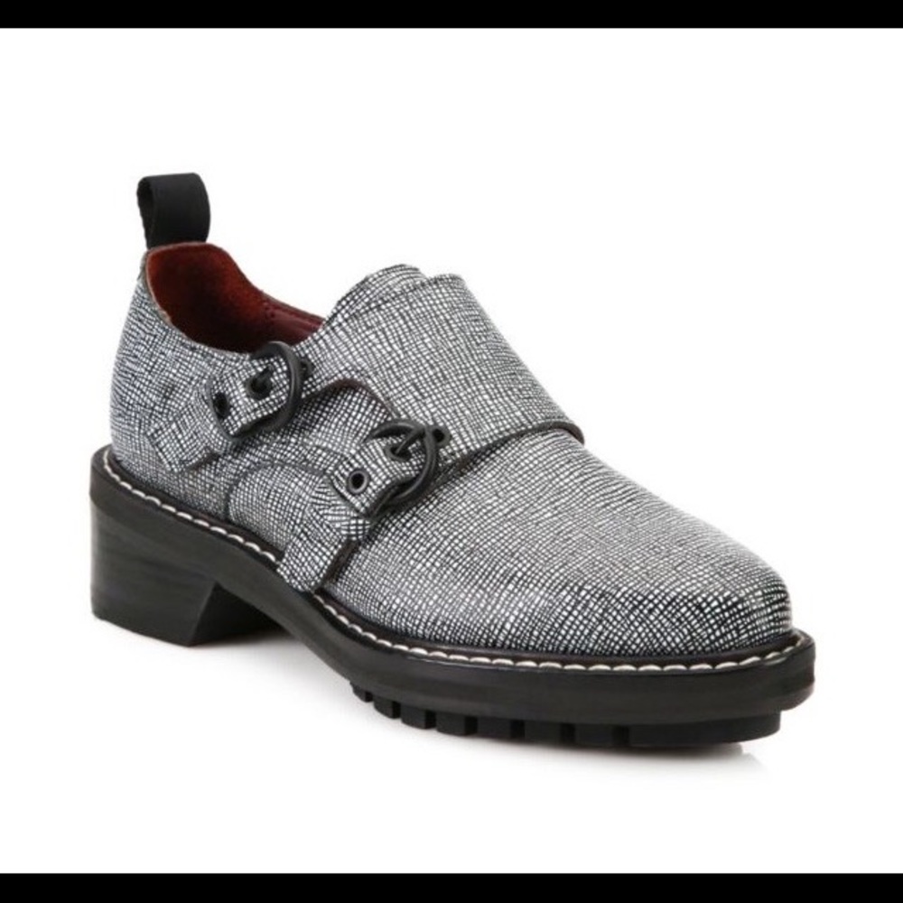 Rag&Bone Konrad Monk Strap Embossed Leather Oxford